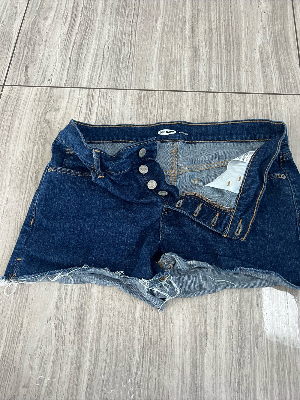 Old Navy Indigo Raw Hem Denim Shorts